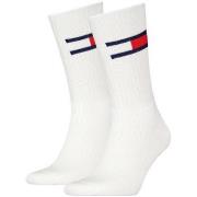 Chaussettes Tommy Hilfiger 2 Pack Flag Logo Socks White