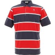 Polo Serge Blanco Polo mc jersey raye dk navy