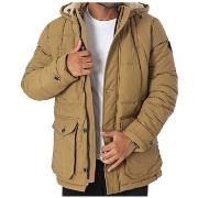 Manteau Teddy Smith PARKA CAPUCHE LEWIS BEIGE - TABACCO - L