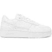 Baskets Lacoste BASKETS T-CLIP PLATFORM FEMME EN CUIR BLANCHES