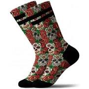 Chaussettes Pullin Chaussettes Homme Coton MUERTE Rouge Vert