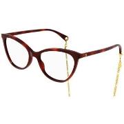 Lunettes de soleil Gucci GG1079O Cadres Optiques, Havana/Transparent, ...