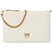 Sac Pinko Sac Classic Flat Love Bag Simply en cuir blanc