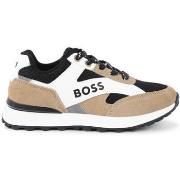 Baskets enfant BOSS Baskets junior Noir, Blanches et Camel - J51322/09...