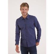 Chemise Camberabero Chemise manches longues motifs fleurs bleu marine