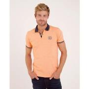 T-shirt Camberabero Polo manches courtes orange avec broderies