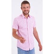 Chemise Camberabero Chemise manches courtes en popeline imprimé rose