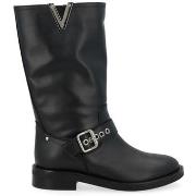 Bottes Via Roma 15 Botte de motard en cuir noir avec boucles