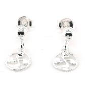 Boucles oreilles Bijoux Basques Boucles d'oreilles argent pampille cro...