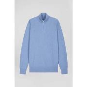 Sweat-shirt Eden Park Pull demi-zip bleu