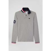 T-shirt Eden Park Polo manches longues gris