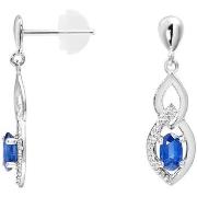 Boucles oreilles Cleor Boucles d'oreilles en or 375/1000 et saphir