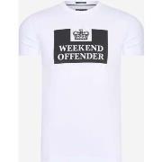 T-shirt Weekend Offender Prison - blanc