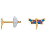 Boucles oreilles Cleor Boucles d'oreilles en or 375/1000 et laque