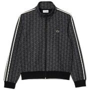 Sweat-shirt Lacoste SWEATSHIRT ZIPPÉ PARIS JACQUARD MONOGRAMME NOIR