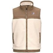 Veste K-Way Gilet Le Vrai 30 Jile Teddy Bear Corde Ecru-Marron