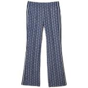 Pantalon Lacoste PANTALON DE SURVÊTEMENT FLARE MONOGRAMME FEMME BLEU