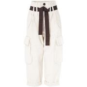 Pantalon Pinko Pantalon cargo Ronfare oversize ivoire