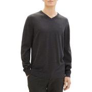 Pull Tom Tailor Pull V NECK BASIC Black Grey