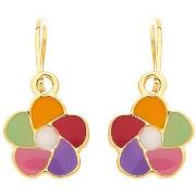 Boucles oreilles Brillaxis Boucles d'oreilles brisures fleur multicolo...