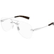 Lunettes de soleil Saint Laurent SL 745 Cadres Optiques, Argent/Transp...