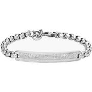 Bracelets Fossil Bracelet Gourmette Knox Knurled acier