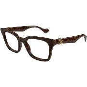 Lunettes de soleil Gucci GG1728O Cadres Optiques, Havana/Transparent, ...