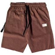 Pantalon Ko Samui Tailors Bermuda en lin marron