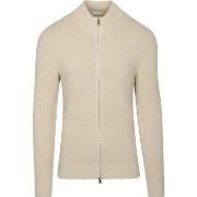 Sweat-shirt Profuomo Cardigan Laine Bouillie Ecru