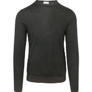 Sweat-shirt Profuomo Pull-over Laine Merinos Noir