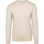 Sweat-shirt Profuomo Pull-over Laine Merinos Ecru