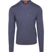 Sweat-shirt Suitable Pull Laine Mérino Bleu Denim