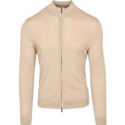 Sweat-shirt Suitable Cardigan Laine Merino Sand