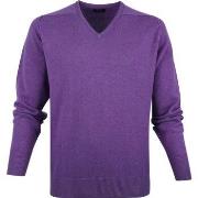 Sweat-shirt William Lockie Col-V Agneline Violet