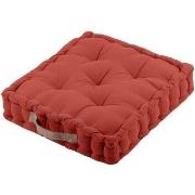 Coussins Stof Coussin de sol en coton uni terracotta