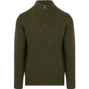 Sweat-shirt Barbour Pull-over Demi-Zip Laine Vert Olive