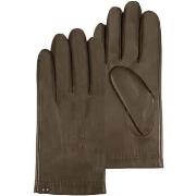 Gants Isotoner Gants Homme cuir/cachemire et soie Kaki