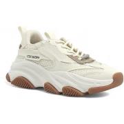 Chaussures Steve Madden Running Mesh Sneaker Donna White Gum POSS03S1