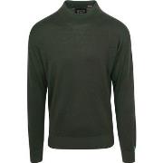 Sweat-shirt Scotch &amp; Soda Essential Mix Laine Pull Vert Foncé