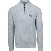 Sweat-shirt New Zealand Auckland NZA Pull Drake Demi-Zip Bleu Clair