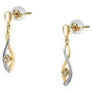 Bijoux Cleor Boucles d'oreilles en or 375/1000 et diamant