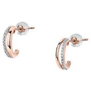 Bijoux Cleor Boucles d'oreilles en or 375/1000 et zircon