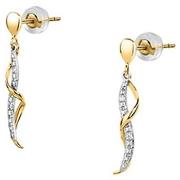 Bijoux Cleor Boucles d'oreilles en or 375/1000 et diamant