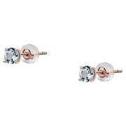 Bijoux Cleor Boucles d'oreilles en or 375/1000 et topaze