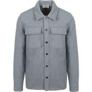 Sweat-shirt Suitable Surchemise Mix Laine Bleu