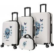 Valise Deeluxe Set de 3 valises + Vanity ABS - BLUE SERENITY -