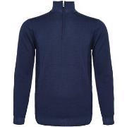 Sweat-shirt R2 Amsterdam R2 Half Zip Pull Laine Merino Marine