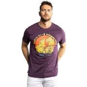 T-shirt Capslab T-shirt homme regular fit avec print One Piece Sunny