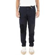 Pantalon White Sand Pantalon Chino en Gabardine Bleu Marine