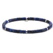 Bracelets Sixtystones Bracelet Perles Heishi 4mm Pierre Lapis -Small-1...